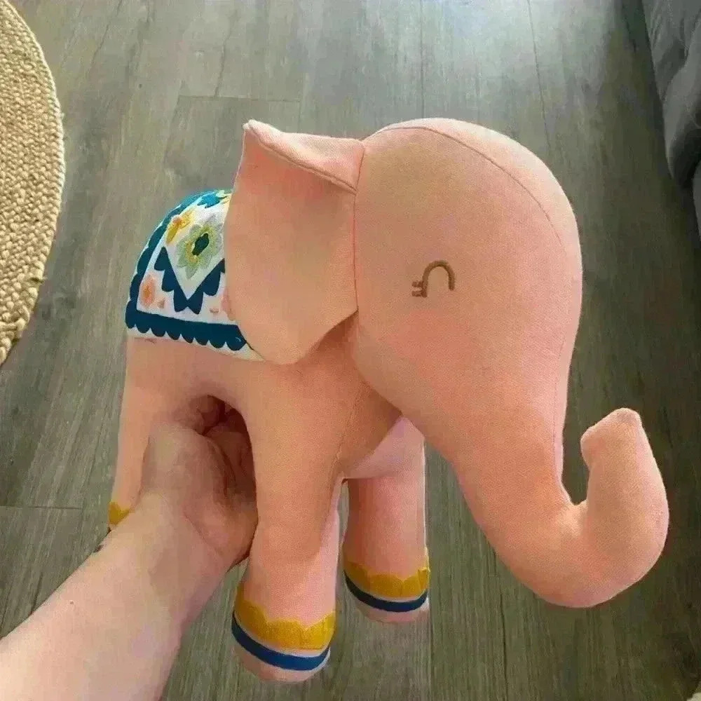 Pink Elephant Decorative Pillow embroidered​ - Picture 2 of 6